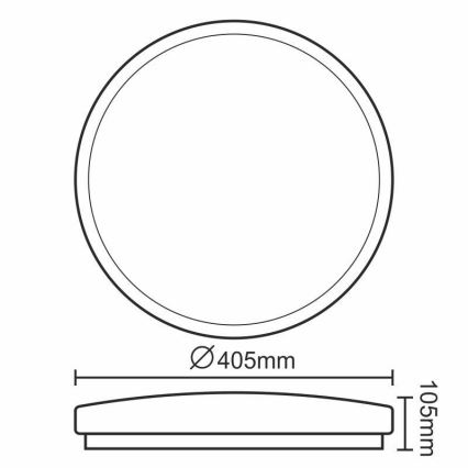 LED Stmievateľné stropné svietidlo OPAL LED/24W/230V + diaľkové ovládanie