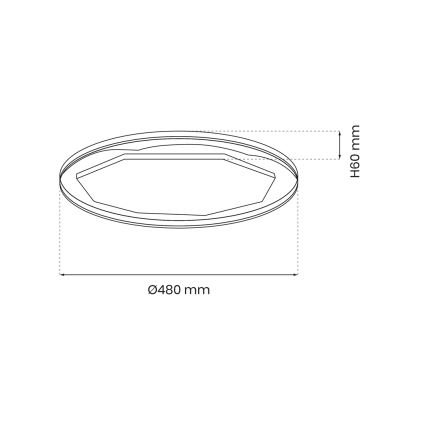 LED Stmievateľné stropné svietidlo OPTIMA LED/52W/230V 3000-6000K + diaľkové ovládanie