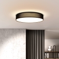 LED Stmievateľné stropné svietidlo PENLEY LED/48W/230V 3000-6500K pr.40 cm čierna + diaľkové ovládanie