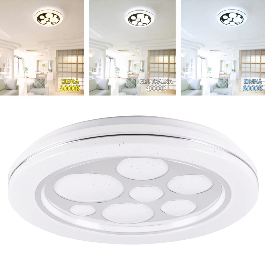 LED Stmievateľné stropné svietidlo PLANET LED/72W/230V pr. 48 cm 3000-6500K + diaľkové ovládanie