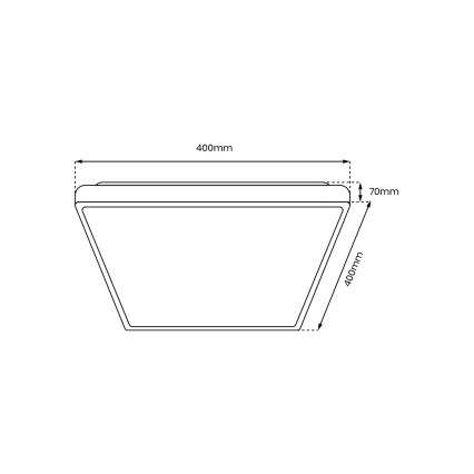 LED Stmievateľné stropné svietidlo QUADRO LED/38W/230V 3000-6000K biela + diaľkové ovládanie