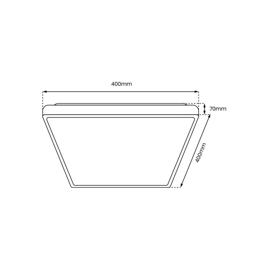 LED Stmievateľné stropné svietidlo QUADRO LED/38W/230V 3000-6000K biela/zlatá + diaľkové ovládanie