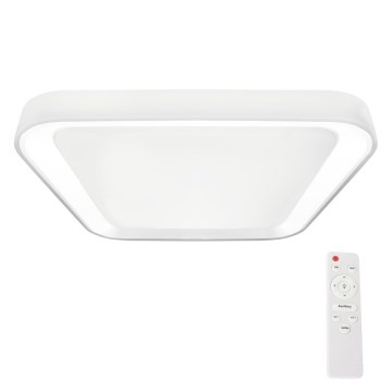 LED Stmievateľné stropné svietidlo QUADRO LED/66W/230V 3000-6000K biela + diaľkové ovládanie