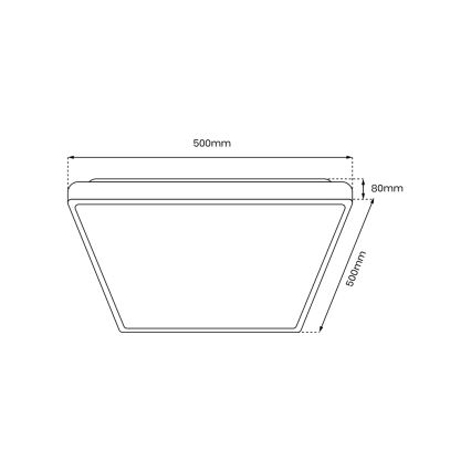 LED Stmievateľné stropné svietidlo QUADRO LED/66W/230V 3000-6000K biela + diaľkové ovládanie