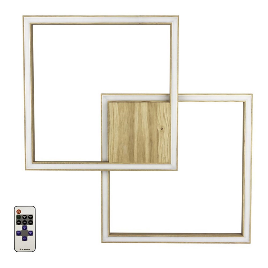 LED Stmievateľné stropné svietidlo RAMME LED/48W/230V matný dub + diaľkové ovládanie