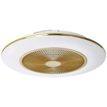 LED Stmievateľné stropné svietidlo s ventilátorom ARIA LED/38W/230V 3000-6000K zlatá + diaľkové ovládanie