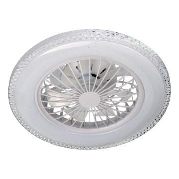 LED stmievateľné stropné svietidlo s ventilátorom EGYPT LED/48W/230V 3000-6500K biele + diaľkové ovládanie
