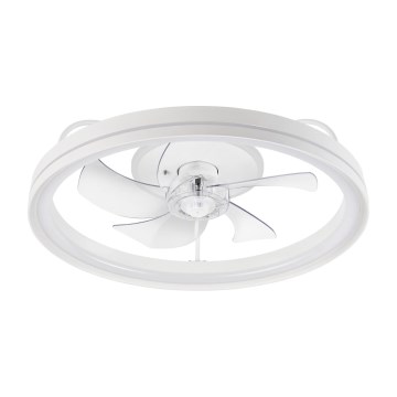 LED Stmievateľné stropné svietidlo s ventilátorom FARGO LED/37W/230V biela + diaľkové ovládanie