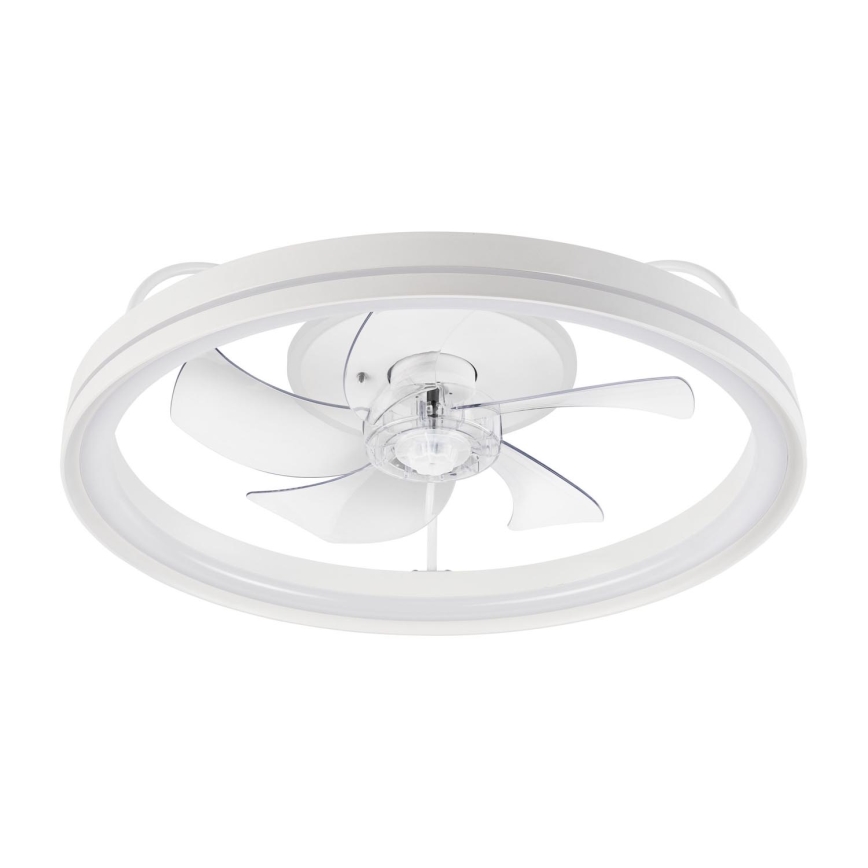 LED Stmievateľné stropné svietidlo s ventilátorom FARGO LED/37W/230V biela + diaľkové ovládanie