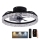 LED Stmievateľné stropné svietidlo s ventilátorom LED/35W/230V 3000-6500K čierna + diaľkové ovládanie