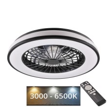 LED Stmievateľné stropné svietidlo s ventilátorom LED/48W/230V 3000-6500K + diaľkové ovládanie