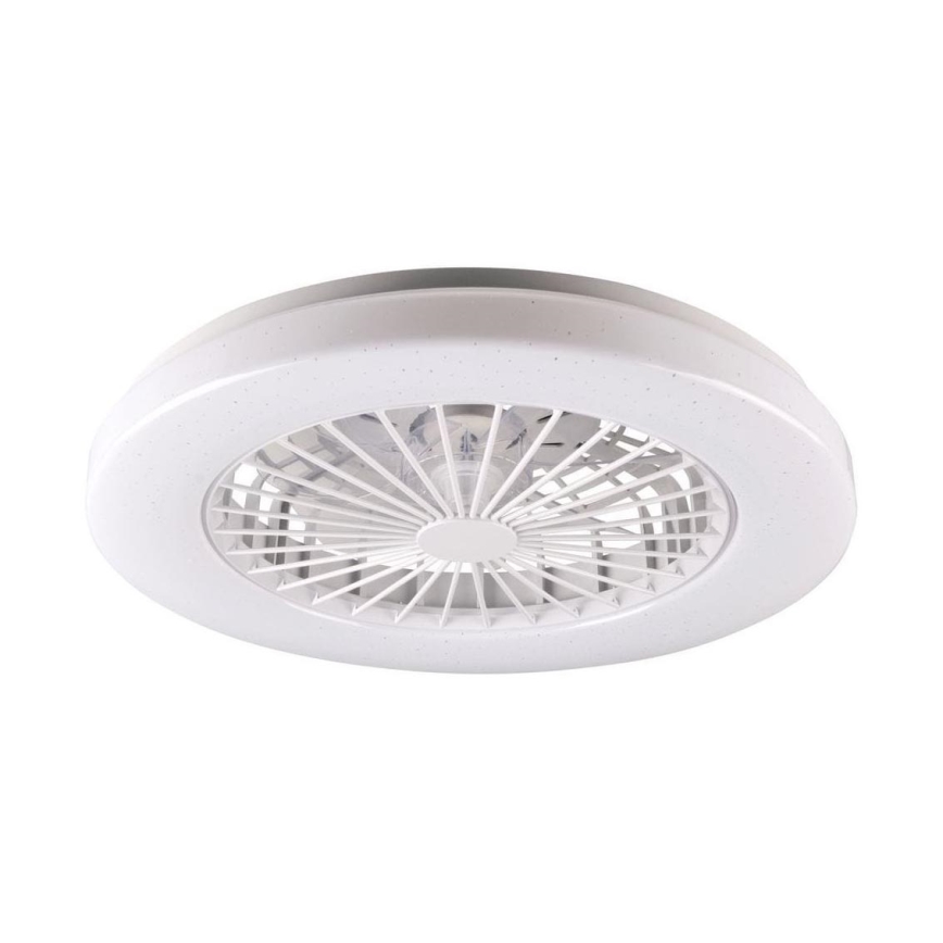 LED Stmievateľné stropné svietidlo s ventilátorom LIBYA LED/48W/230V 3000-6500K biela + diaľkové ovládanie