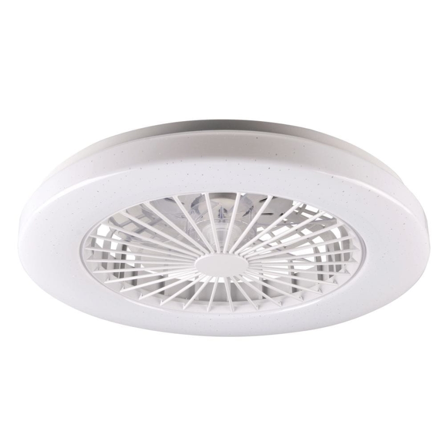 LED Stmievateľné stropné svietidlo s ventilátorom LIBYA LED/48W/230V 3000-6500K biela + diaľkové ovládanie