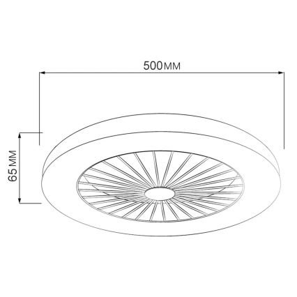 LED Stmievateľné stropné svietidlo s ventilátorom LIBYA LED/48W/230V 3000-6500K biela + diaľkové ovládanie