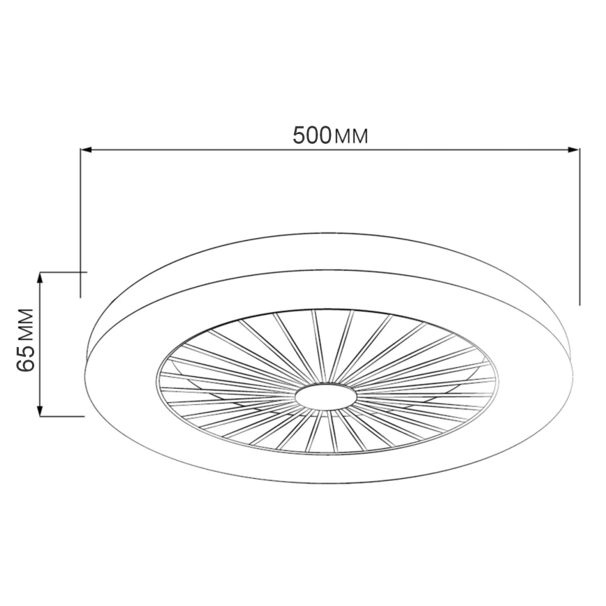 LED Stmievateľné stropné svietidlo s ventilátorom LIBYA LED/48W/230V 3000-6500K biela + diaľkové ovládanie