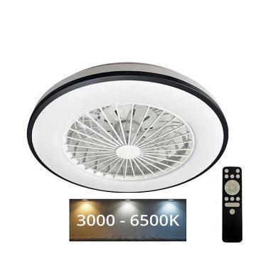 LED Stmievateľné stropné svietidlo s ventilátorom OPAL LED/48W/230V 3000-6500K + diaľkové ovládanie