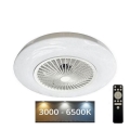 LED Stmievateľné stropné svietidlo s ventilátorom OPAL LED/72W/230V 3000-6500K + diaľkové ovládanie