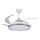 LED Stmievateľné stropné svietidlo s ventilátorom PLAVE LED/36W/230V 3000-6500K strieborná/biela + diaľkové ovládanie