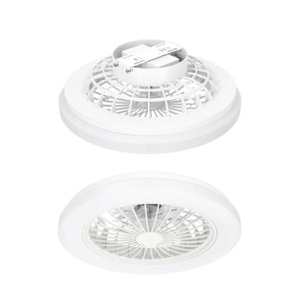 LED Stlmiteľné stropné svietidlo s ventilátorom VENTELUX LED/24W/230V 3000/4000/6500K pr. 45 cm biela + diaľkové ovládanie