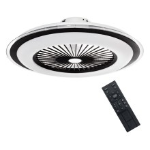 LED Stmievateľné stropné svietidlo s ventilátorom ZONDA LED/48W/230V 3000-6000K čierna + diaľkové ovládanie