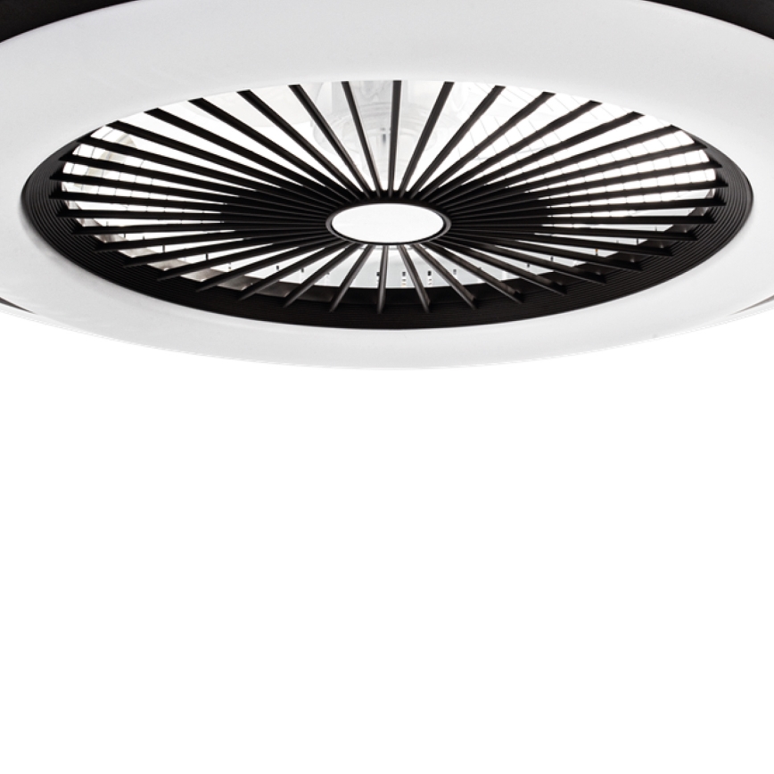 LED Stmievateľné stropné svietidlo s ventilátorom ZONDA LED/48W/230V 3000-6000K čierna + diaľkové ovládanie