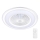 LED Stmievateľné stropné svietidlo s ventilátorom ZONDA LED/65W/230V biela + diaľkové ovládanie
