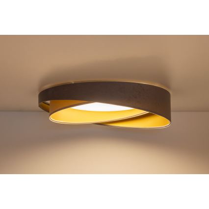 LED stmievateľné stropné svietidlo SMART GALAXY MODERN LED/24W/230V 3000-6500K priemer 55 cm sivá/béžová/zlatá + diaľkové ovládanie