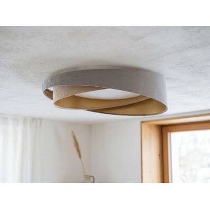 LED stmievateľné stropné svietidlo SMART GALAXY MODERN LED/24W/230V 3000-6500K priemer 55 cm sivá/béžová/zlatá + diaľkové ovládanie