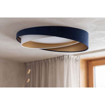 LED stmievateľné stropné svietidlo SMART GALAXY MODERN LED/24W/230V 3000-6500K pr. 55 cm modrá/biela/zlatá + diaľkové ovládanie