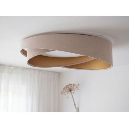 Stmievateľné LED stropné svietidlo SMART GALAXY MODERN LED/24W/230V 3000-6500K priemer 55 cm béžová/zlatá + diaľkové ovládanie