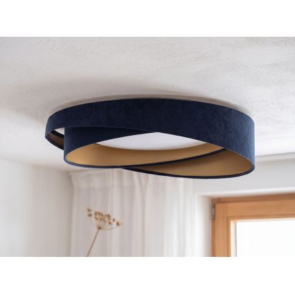 LED stmievateľné stropné svietidlo SMART GALAXY MODERN LED/24W/230V 3000-6500K pr. 55 cm modrá/zlatá + diaľkové ovládanie