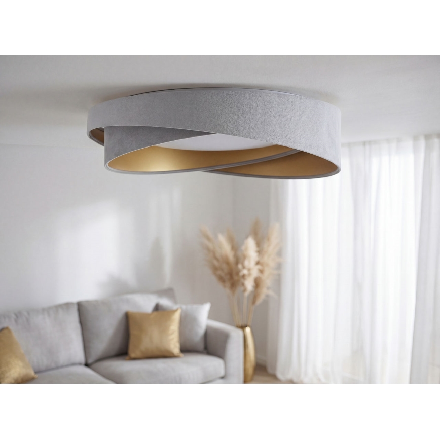 LED stmievateľné stropné svietidlo SMART GALAXY MODERN LED/24W/230V 3000-6500K priemer 55 cm sivá/zlatá + diaľkové ovládanie