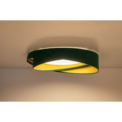 LED stmievateľné stropné svietidlo SMART GALAXY MODERN LED/24W/230V 3000-6500K priemer 55 cm zelená/zlatá + diaľkové ovládanie