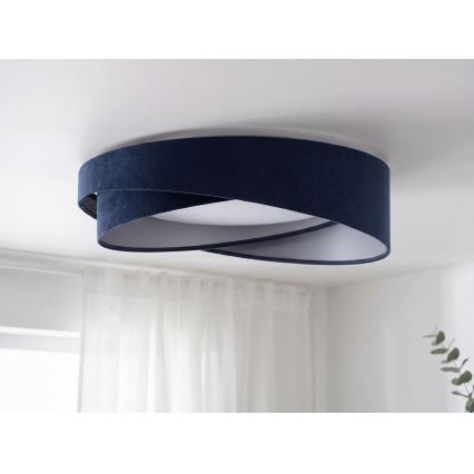 LED stmievateľné stropné svietidlo SMART GALAXY MODERN LED/24W/230V 3000-6500K pr. 55 cm modré/strieborné + diaľkové ovládanie