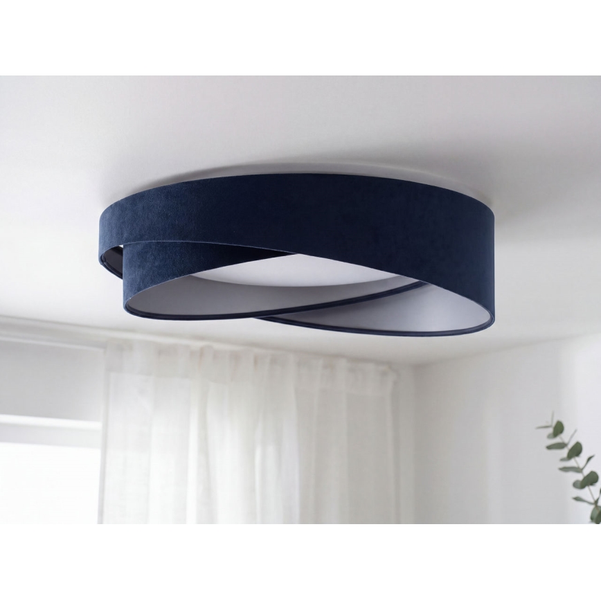 LED stmievateľné stropné svietidlo SMART GALAXY MODERN LED/24W/230V 3000-6500K pr. 55 cm modré/strieborné + diaľkové ovládanie