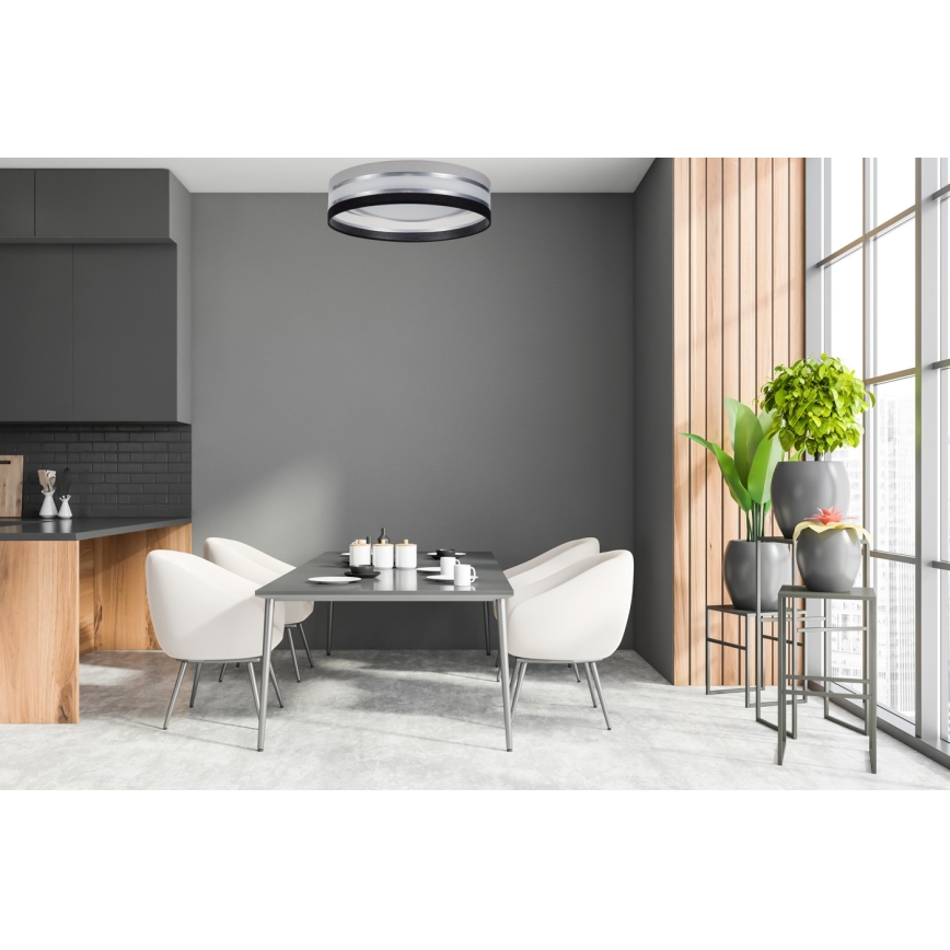 LED Stmievateľné stropné svietidlo SMART CORAL LED/24W/230V Wi-Fi Tuya čierna/šedá + diaľkové ovládanie