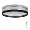 LED Stmievateľné stropné svietidlo SMART CORAL LED/24W/230V čierna/šedá + diaľkové ovládanie