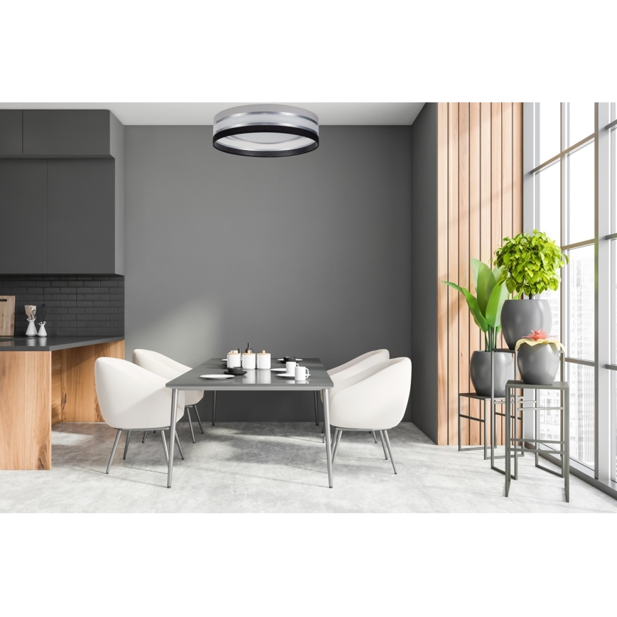 LED Stmievateľné stropné svietidlo SMART CORAL LED/24W/230V čierna/šedá + diaľkové ovládanie