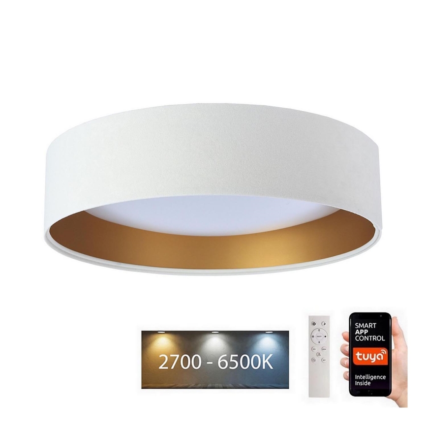 LED Stmievateľné stropné svietidlo SMART GALAXY LED/24W/230V pr. 45 cm 2700-6500K Wi-Fi Tuya biela/zlatá + diaľkové ovládanie