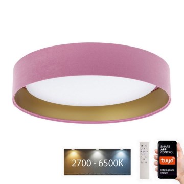 LED Stmievateľné stropné svietidlo SMART GALAXY LED/24W/230V pr. 45 cm Wi-Fi Tuya ružová/zlatá + diaľkové ovládanie