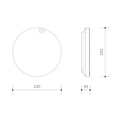 Stmievateľné LED stropné svietidlo OLDA s pohybovým a súmrakovým senzorom LED/6/12/18W/230V pr. 23 cm
