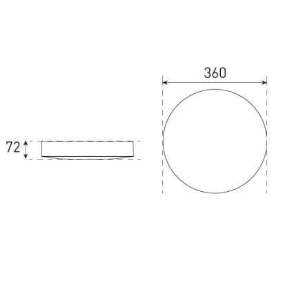 LED Stmievaťelné kúpeľňové stropné svietidlo VARIO LUMO LED/13/18W/230V 3000/4000/5700K pr. 36 cm IP44 biela