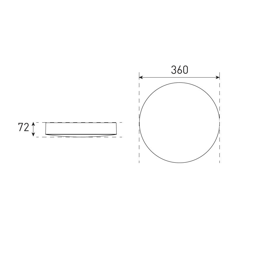 LED Stmievaťelné kúpeľňové stropné svietidlo VARIO LUMO LED/13/18W/230V 3000/4000/5700K pr. 36 cm IP44 čierna