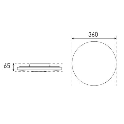 LED Stmievaťelné kúpeľňové stropné svietidlo VARIO NOVA LED/13/18W/230V 3000/4000/5700K pr. 36 cm IP44 čierna