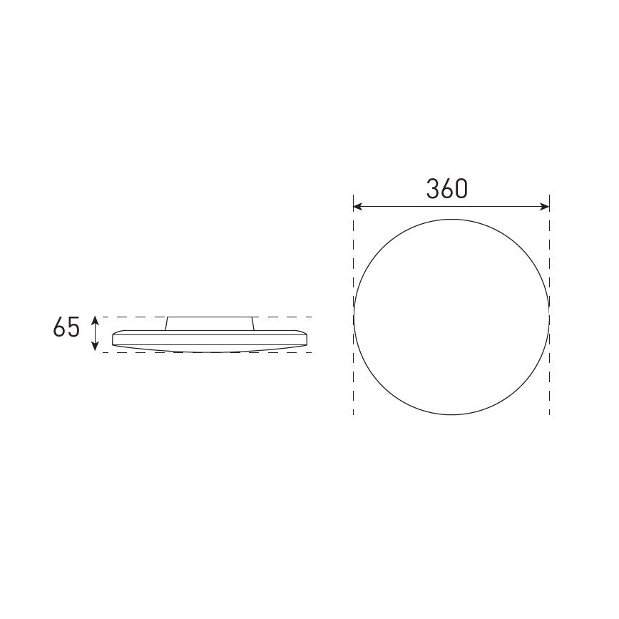 LED Stmievaťelné kúpeľňové stropné svietidlo VARIO NOVA LED/13/18W/230V 3000/4000/5700K pr. 36 cm IP44 čierna