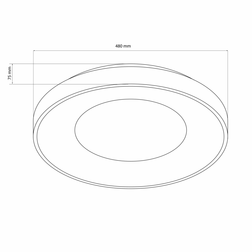 LED Stmievateľné kúpeľňové stropné svietidlo WITOLD LED/72W/230V pr. 48 cm 3000-6000K IP44 + diaľkové ovládanie