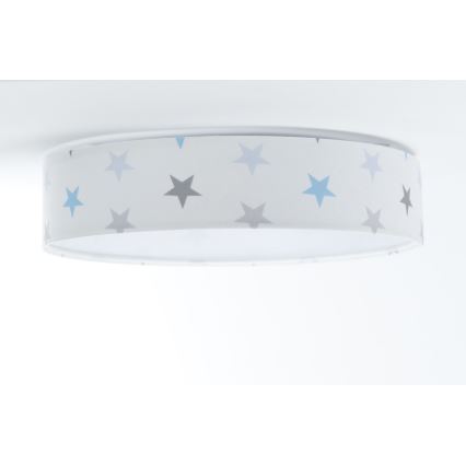 LED Stmievateľné detské stropné svietidlo SMART GALAXY KIDS LED/24W/230V 3000-6500K hviezdičky biela/šedá/modrá + diaľkové ovládanie