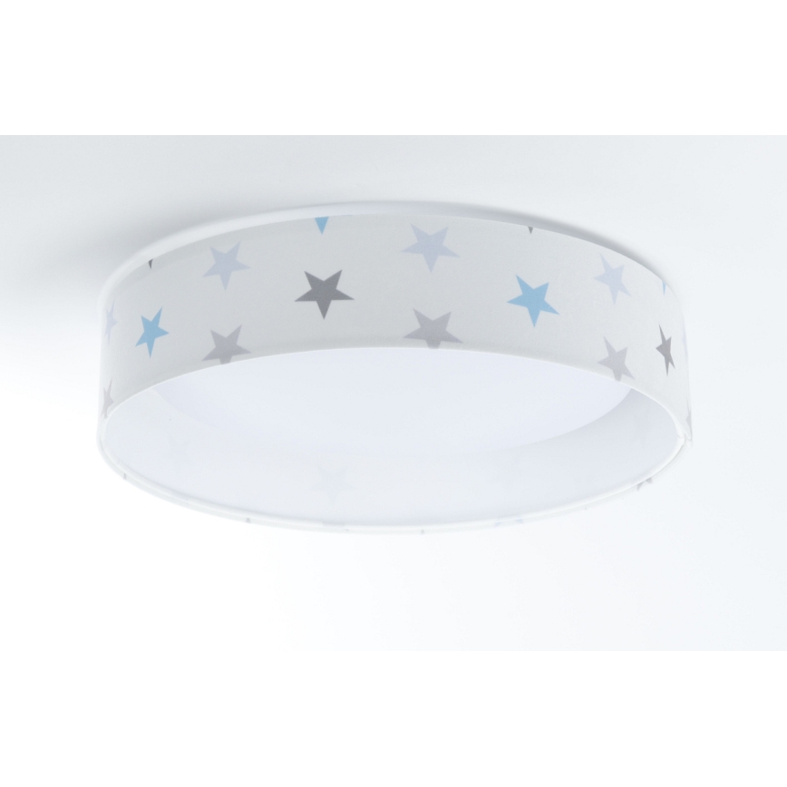 LED Stmievateľné detské stropné svietidlo SMART GALAXY KIDS LED/24W/230V 3000-6500K hviezdičky biela/šedá/modrá + diaľkové ovládanie