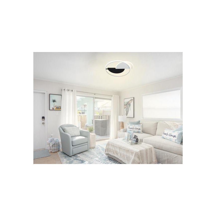 LED Stmievateľné stropné svietidlo LED/70W/230V 3000-6500K biela/čierna + diaľkové ovládanie