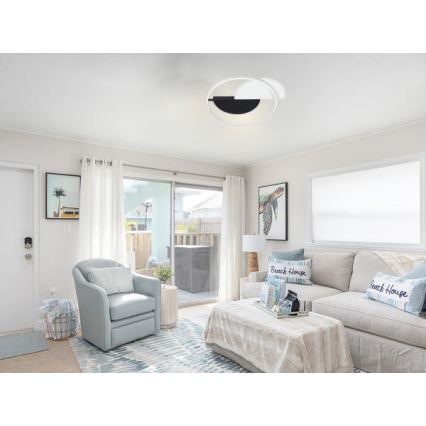 LED Stmievateľné stropné svietidlo LED/70W/230V 3000-6500K biela/čierna + diaľkové ovládanie